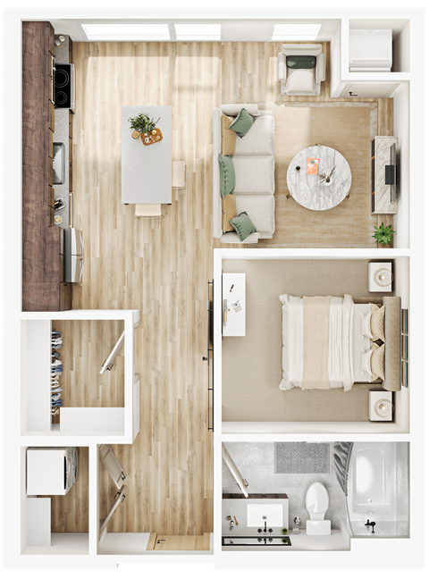 A3_D3 Floor Plan at The Mera, St Louis Park, 55426 